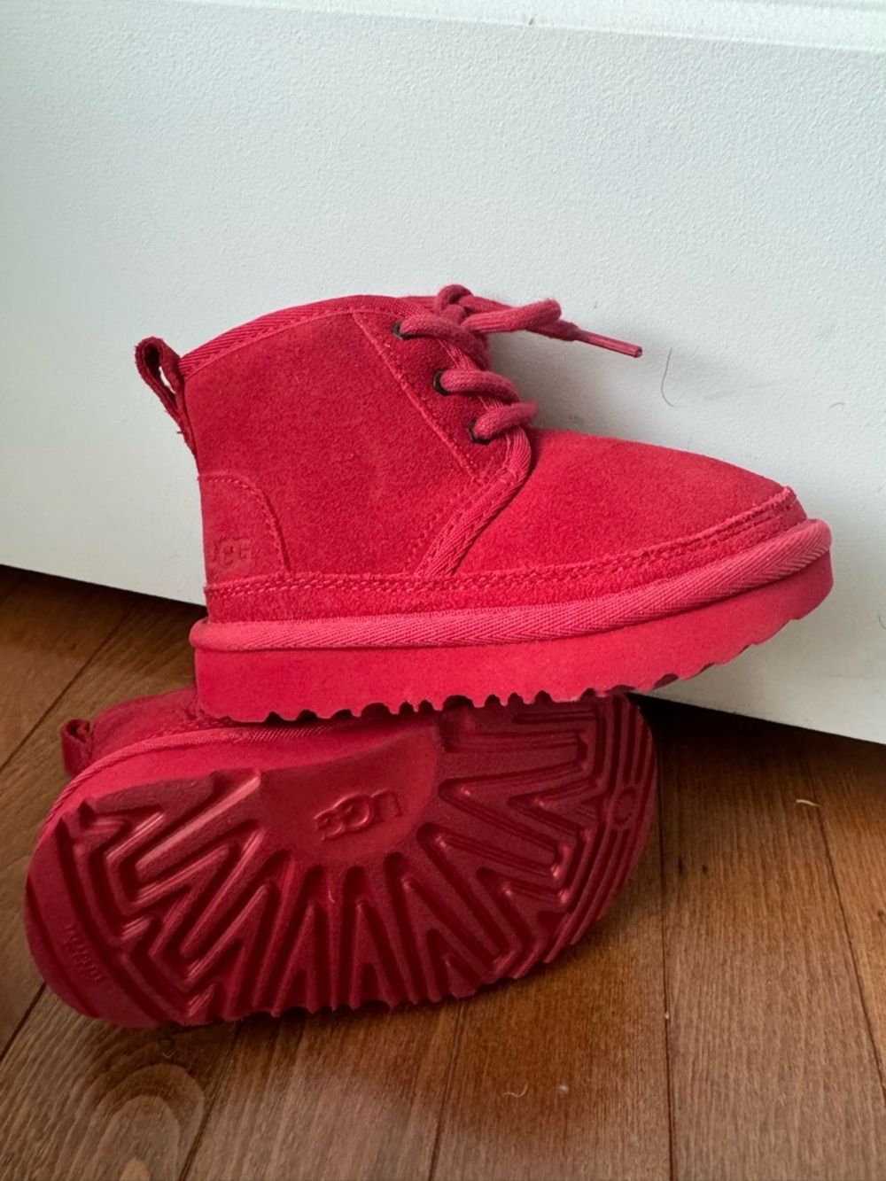 UGG Toddler's Neumel Chukka Suede Boot in Samba Red